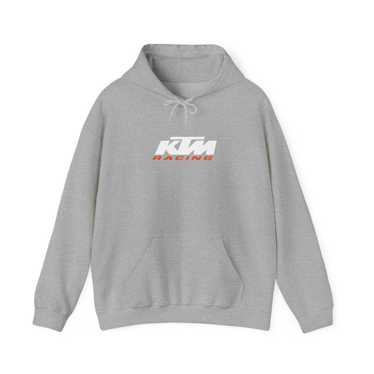 KTM Racing Logo Black Zip-Up Hoodie with Orange Trim