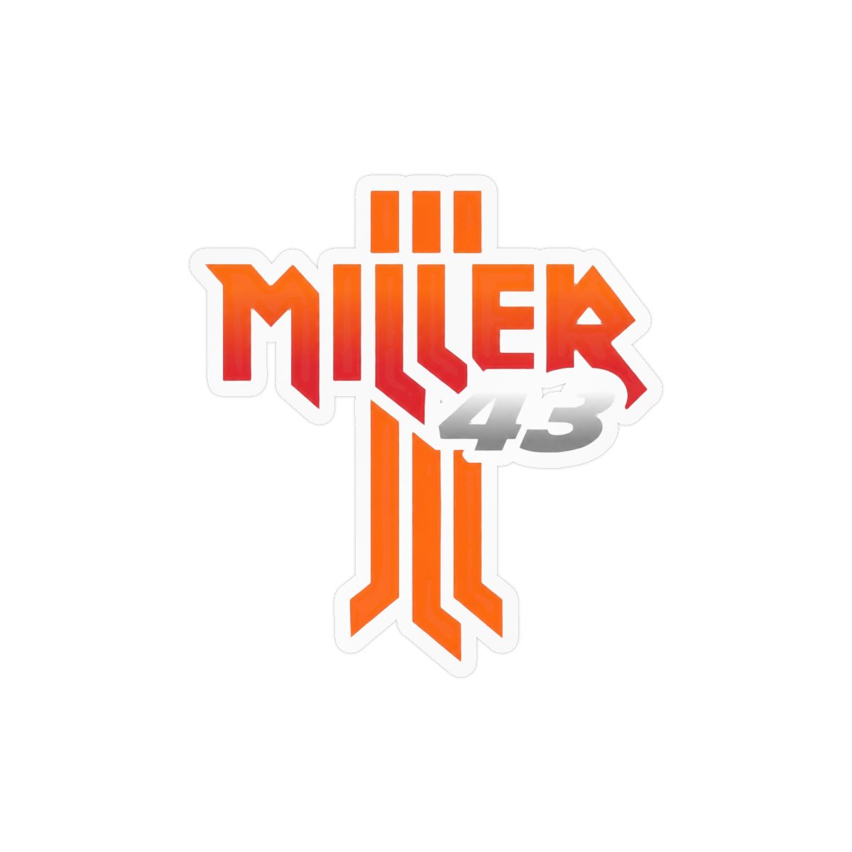 Jack Miller 43 MotoGP Bold Racing Sticker | Moto Fan Vinyl Decal - alternate angle 3, merchandise