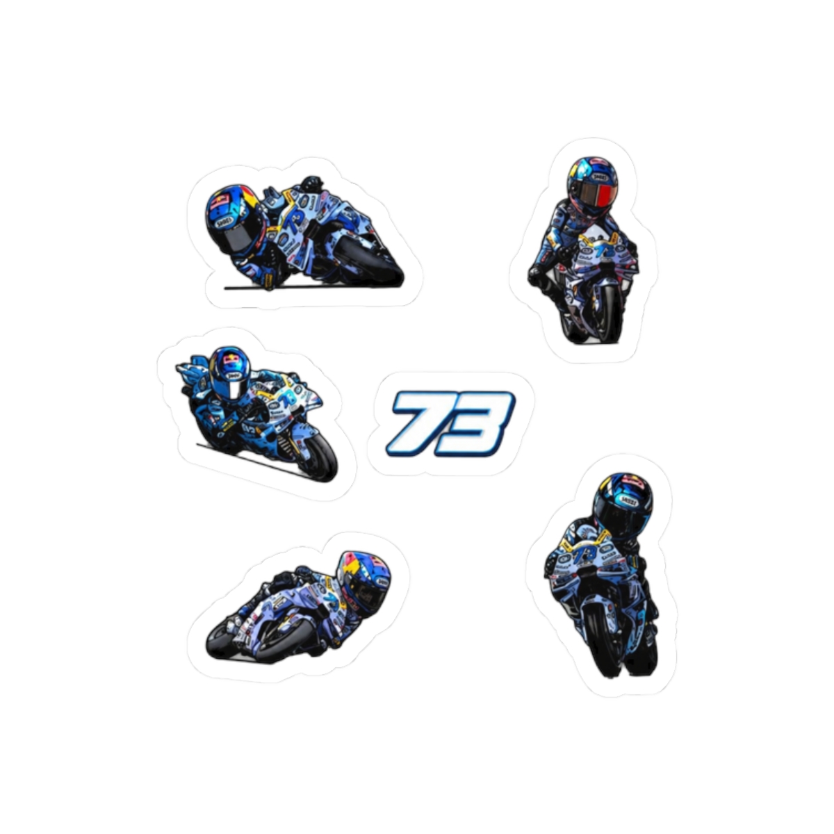 Alex Marquez MotoGP Sticker Pack | Bold Racing Fan Vinyl Decals - alternate angle 3, merchandise