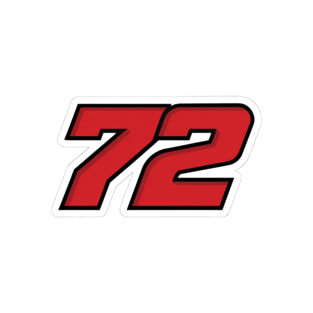 Marco Bezzecchi #72 MotoGP Bold Sticker | Racing Fan Vinyl Decal - alternate angle 1, merchandise