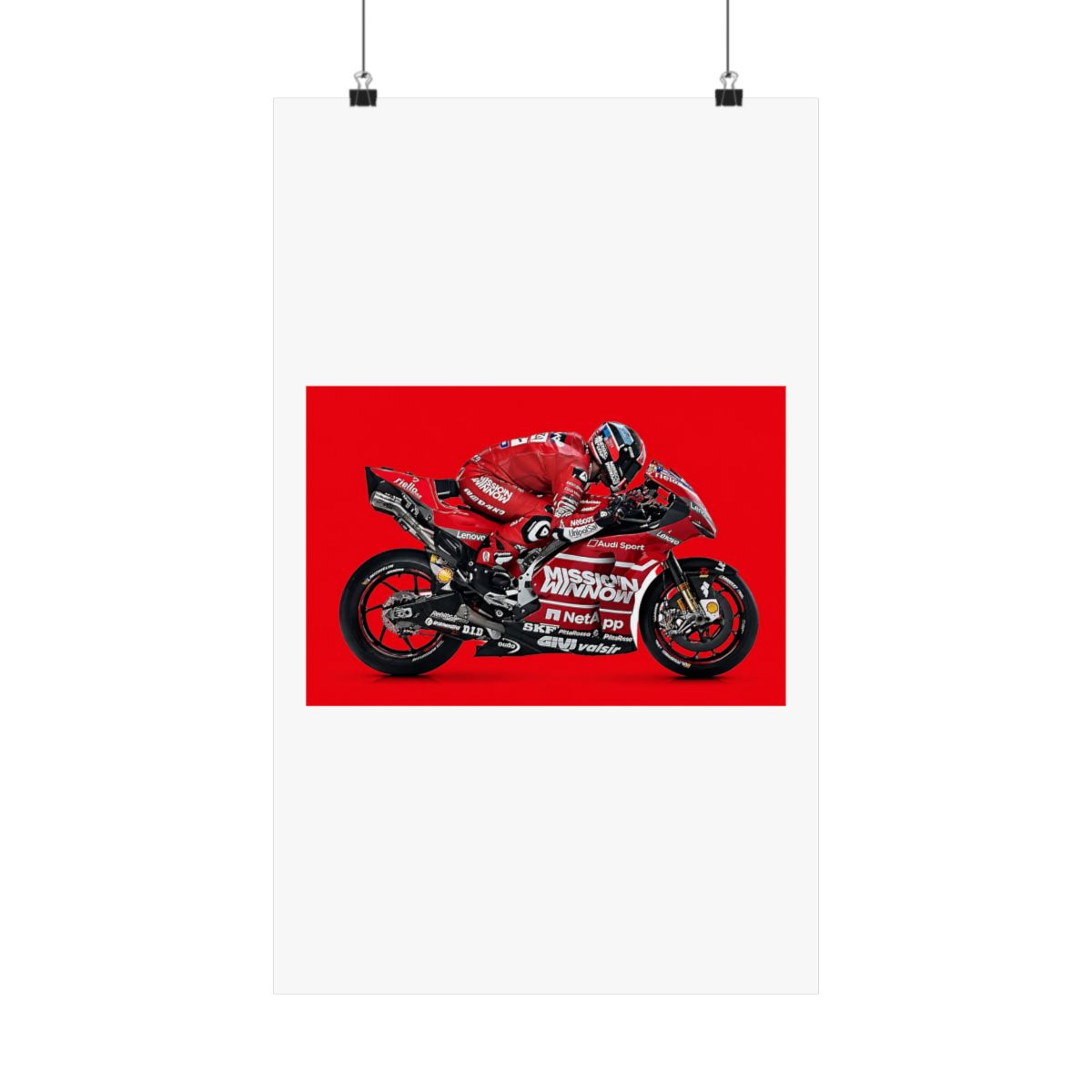 Laminated 42x24 Poster: Ducati desmosedici gp19 MotoGP Race Bike HD - alternate angle 4, merchandise