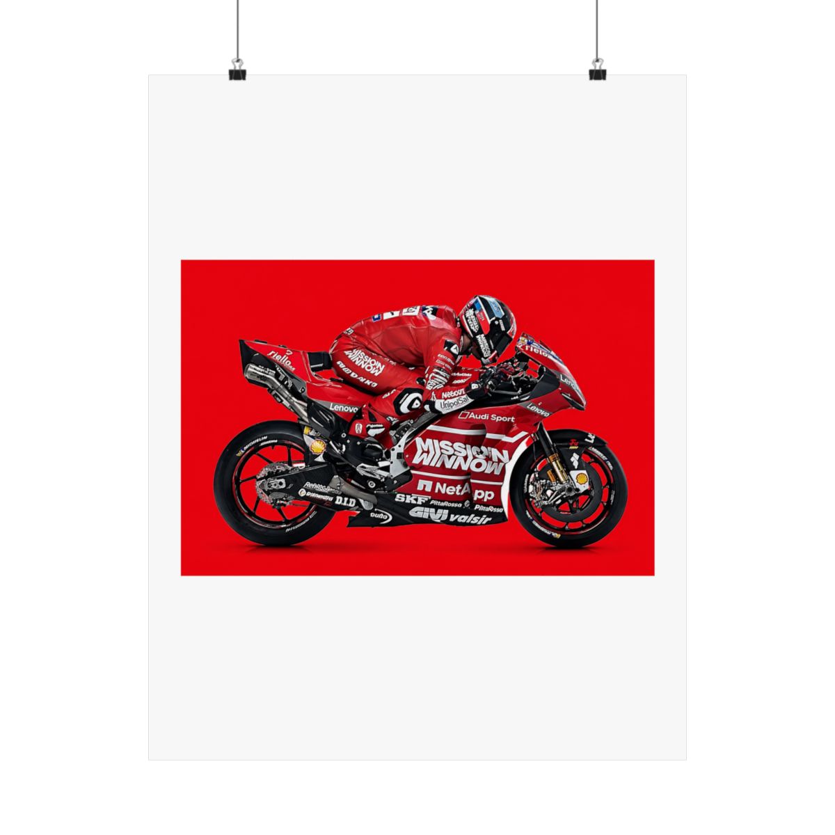 Laminated 42x24 Poster: Ducati desmosedici gp19 MotoGP Race Bike HD - alternate angle 1, merchandise