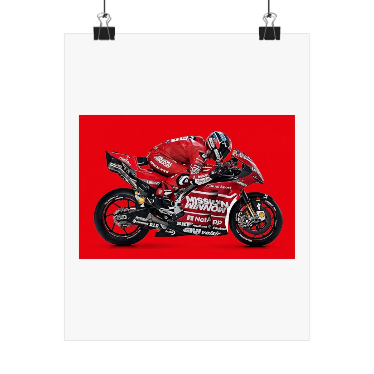 Laminated 42x24 Poster: Ducati desmosedici gp19 MotoGP Race Bike HD
