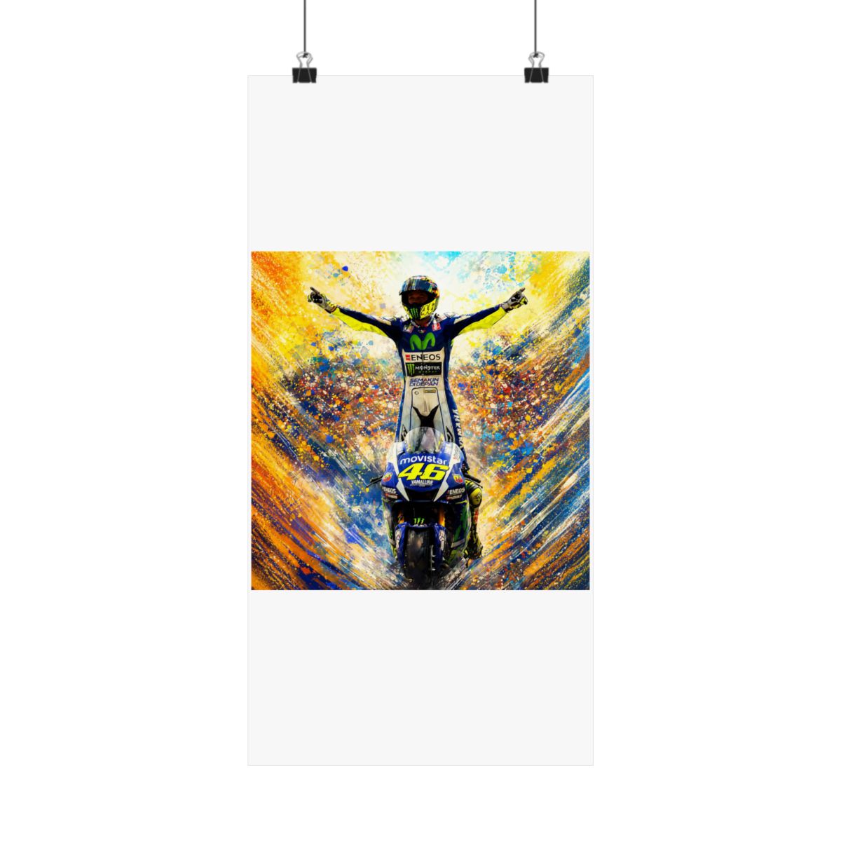 Valentino Rossi #46 Dutch GP Poster – MotoGP Racing Wall Art Print - alternate angle 1, merchandise