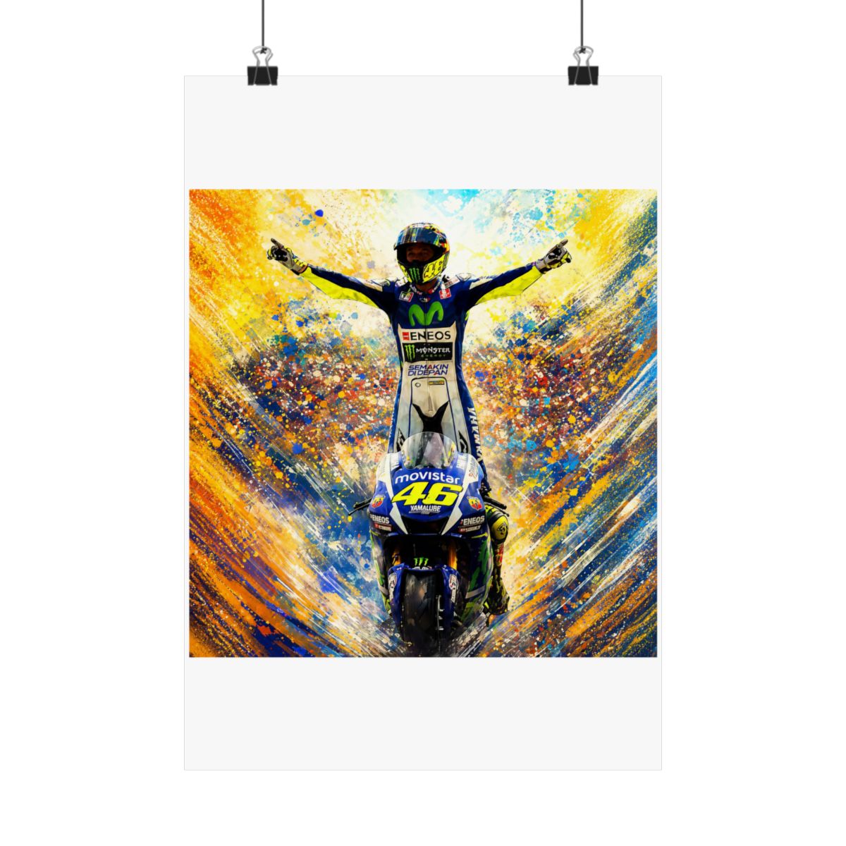 Valentino Rossi #46 Dutch GP Poster – MotoGP Racing Wall Art Print