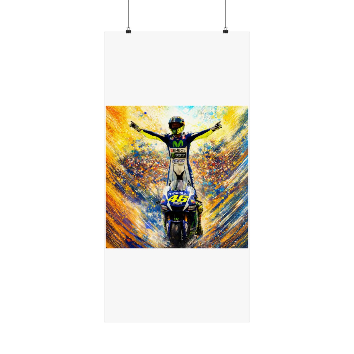 Valentino Rossi #46 Dutch GP Poster – MotoGP Racing Wall Art Print - alternate angle 1, merchandise