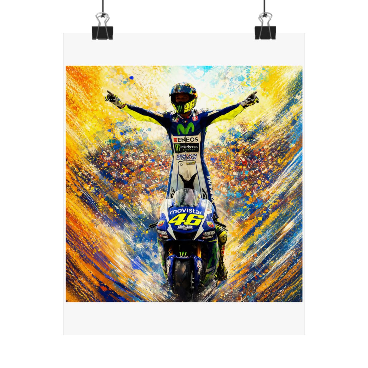 Valentino Rossi #46 Dutch GP Poster – MotoGP Racing Wall Art Print